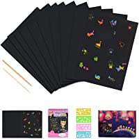 Scratch Art-JBSON 50 Hojas Dibujo Scratch Láminas para Rascar Creativas Papel para Dibujar con Niños- Manualidades…